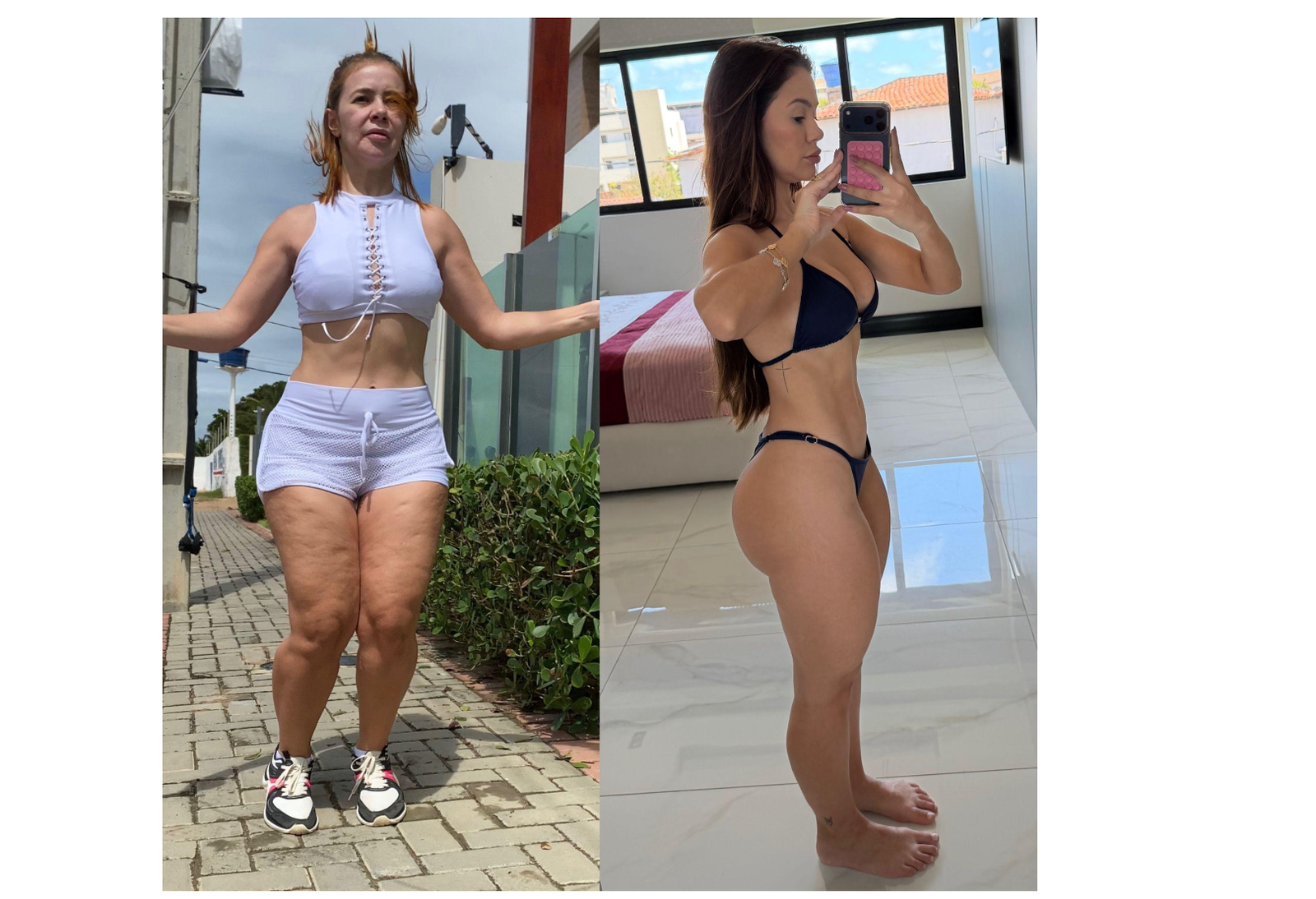 Antes e Depois de Mirela Janis - Fotos: Divulgação