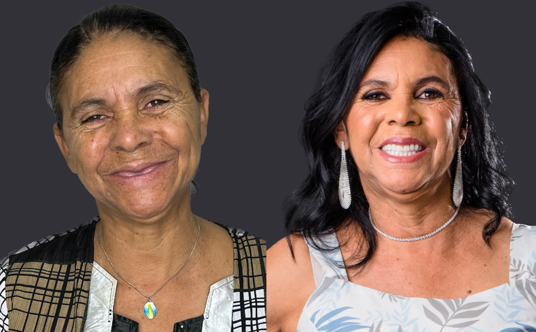 Sra. Leonice exibe o antes e depois - Credito da Foto: Luciano dos Santos Moraes / Divulgação