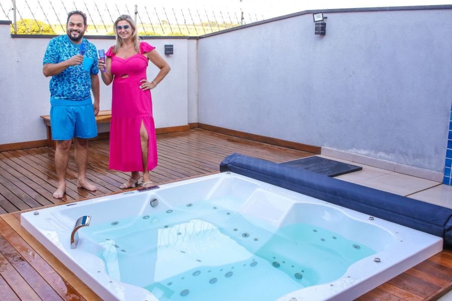 Matheus Ceara e Gislaine Gusson, CEO da Aqualax - Crédito da Foto: Thiago Duran / Divulgação