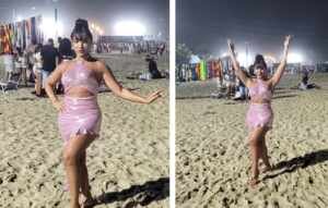 Amanda Fernandes rompe o ano em Copacabana buscando boas energias para 2024