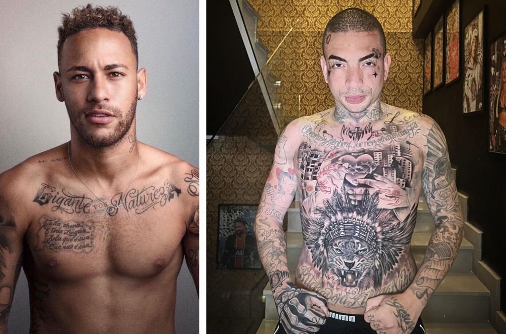 Náutica a marca que mudou a tattoo no Brasil 19 Neymar e Guimê no Náutica Tattoo - Crédito da Foto: Náutica Tattoo / Divulgação