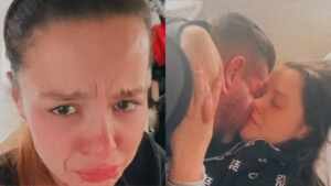 Maiara se emociona ao ver a irmã Maraisa se despedindo do noivo Fernando Mocó