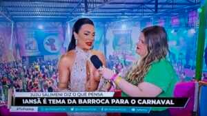 Juju Salimeni contou ao TV Fama detalhes do tema do carnaval da Barroca em São Paulo