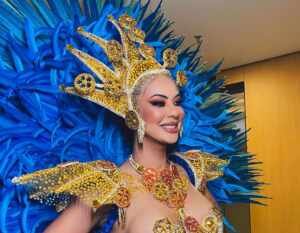 Ana Itikawa seguirá como Rainha de Bateria da Pérola Negra no carnaval de 2025