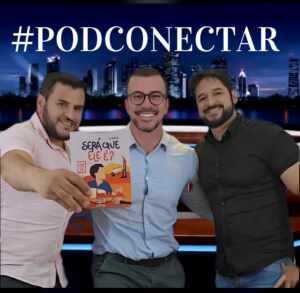 Miller, Bruno e Gil Monteiro em um bate-papo descontraído e polêmico no PodConectar