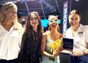 Claudia Métne clicou encontros de personalidades no stand da Recoma na Casa Brasil Olimpíadas 2024