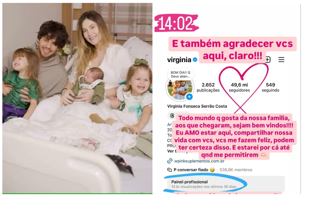 Virginia Fonseca quebra recorde de engajamento com nascimento do terceiro filho 17 Captura de Tela 2024 09 13 as 14.07.55