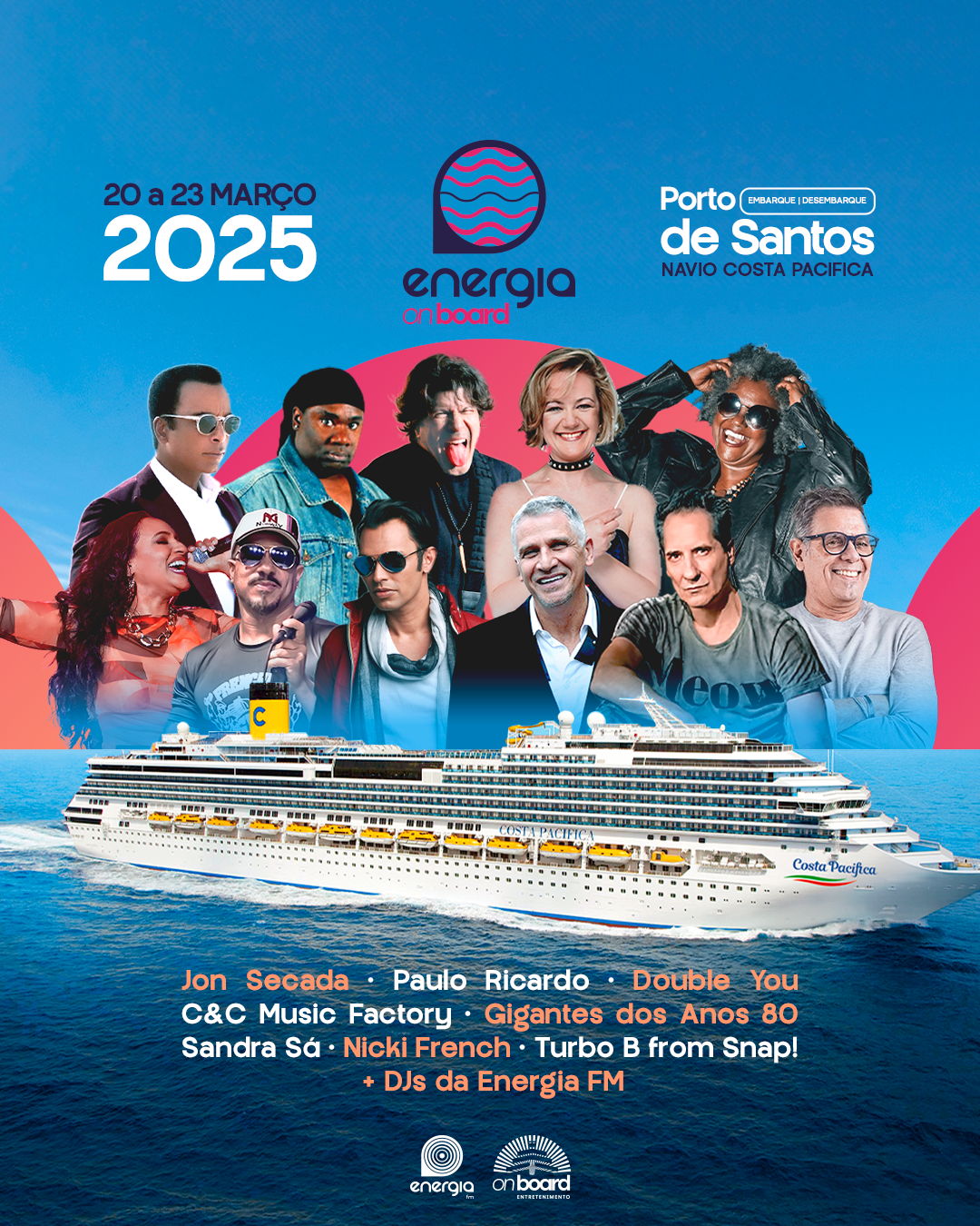 Energia On Board: Uma viagem musical com os gigantes dos anos 80 em Alto Mar 11 FEED LINEUP ENERGIA