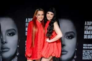 Maiara e Maraisa arrasam em look vermelho durante show em Capivari