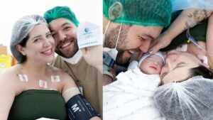 Nasce Sarah, filha dos ex-BBBs Andressa Ganacin e Nasser