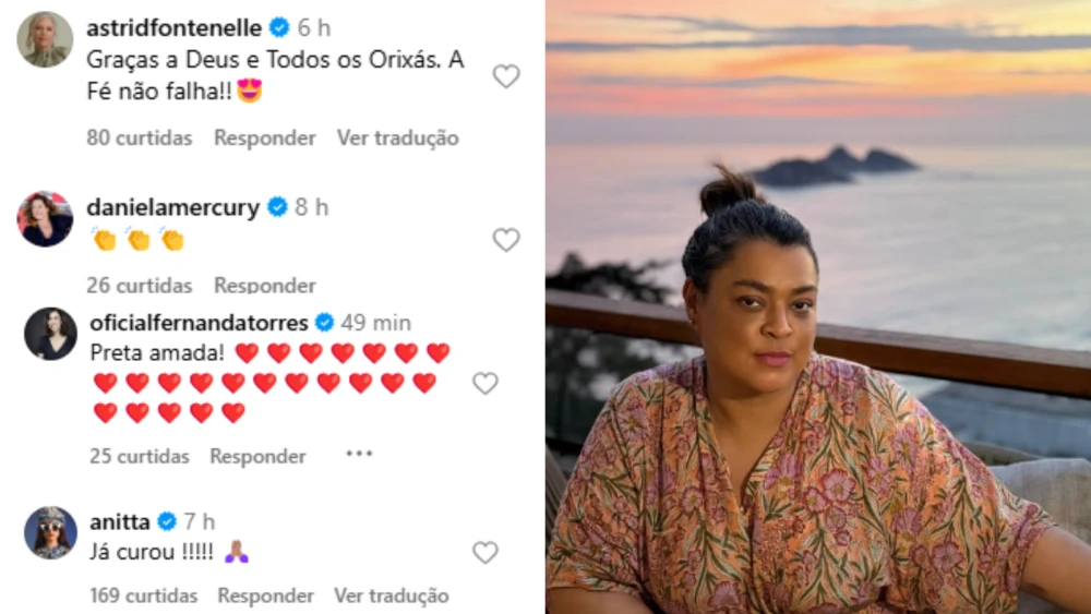 Preta Gil recebe apoio de famosos após atualização sobre o estado de saúde 17 download