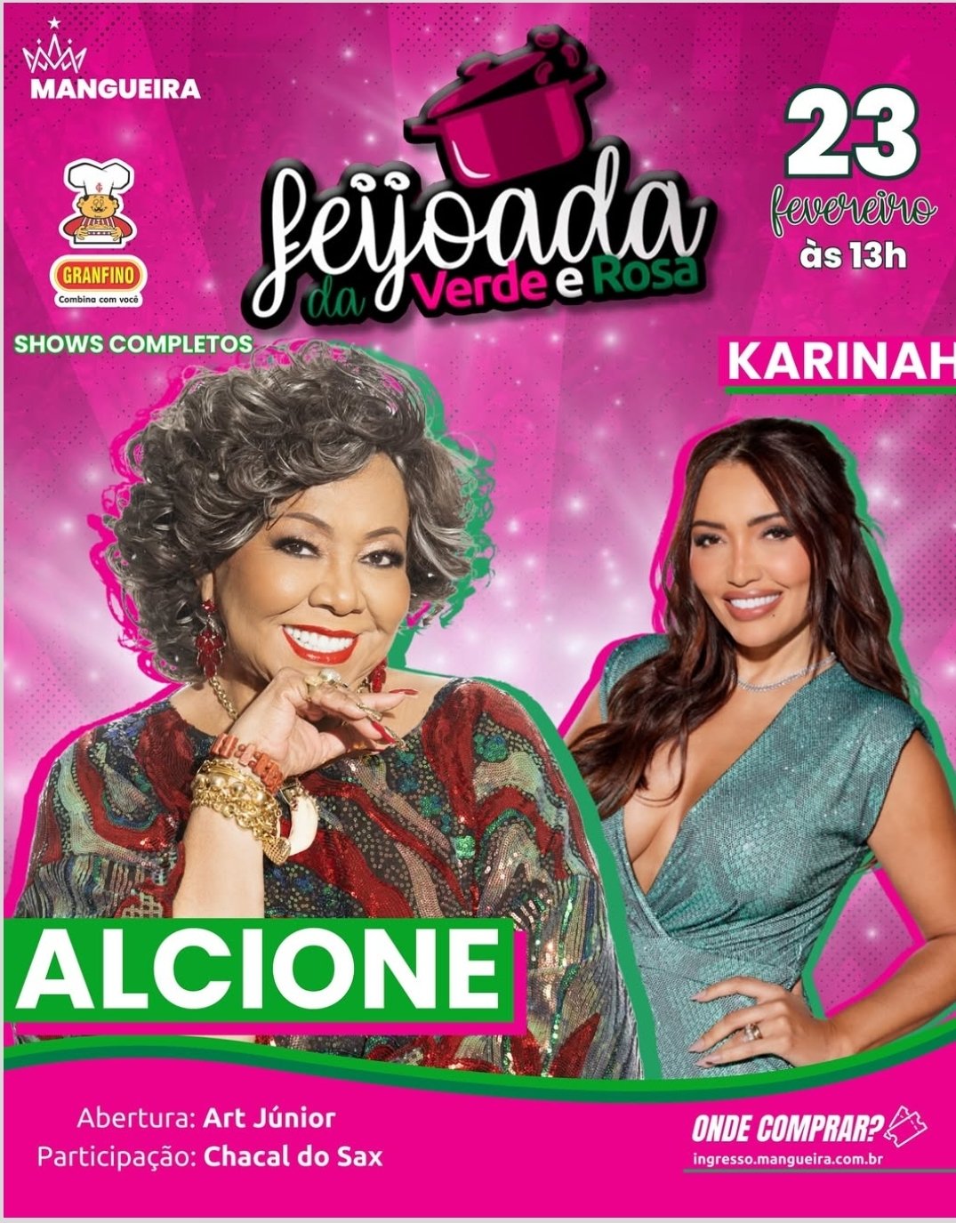 Karinah e Alcione se apresentam na Feijoada da Verde e Rosa neste domingo (23) 20 Screenshot 20250219 001008 Instagram