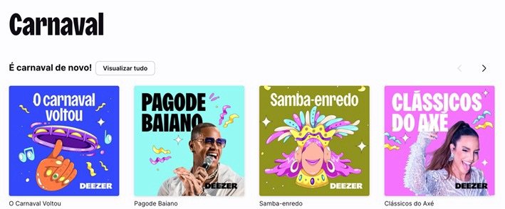 Deezer apresenta canal especial de Carnaval com grandes sucessos e hits do axé e samba