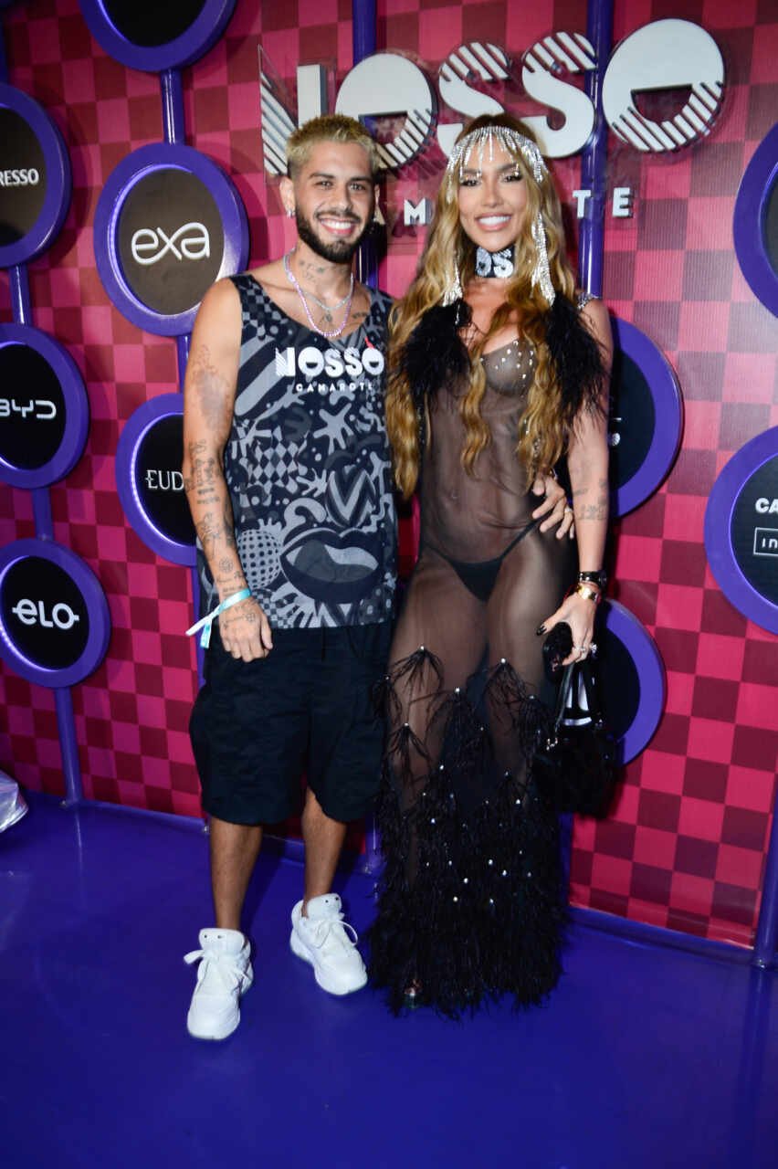 Virgínia Fonseca e Zé Felipe brilham com look transparente no Nosso Camarote na Sapucaí 20 Foto: Eduardo Martins / Brazil News