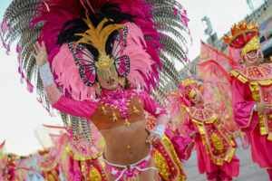Com uma das melhores fantasias do carnaval, Gato de Salto surpreende ao representar “O encanto da borboleta”