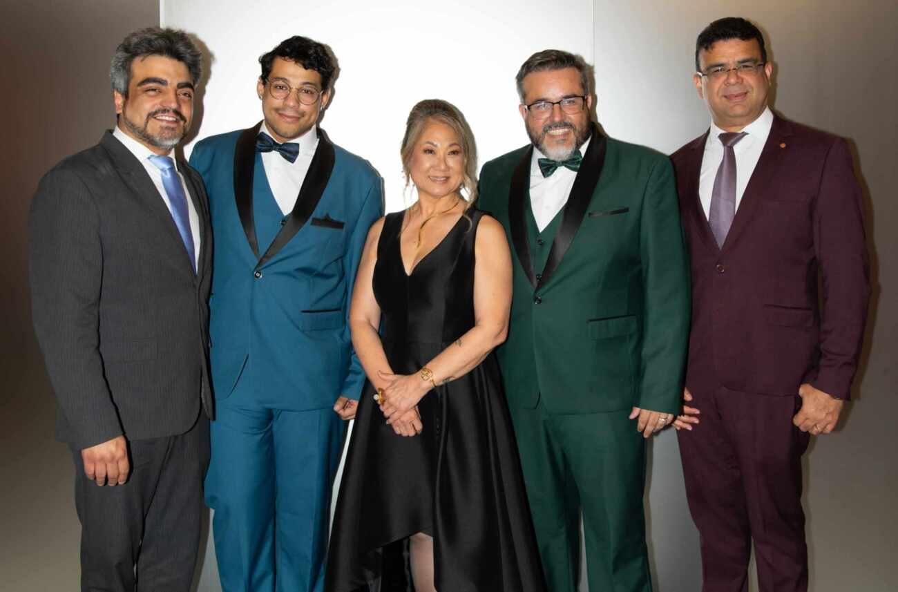 Sócios da TV Connect USA: Alexandre Medeiros, Joby Albuquerque, Eliza Lo, Paulo Sergio e Renato Pereira - Crédito da Foto: Divulgação