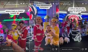 Viih Tube e Eliezer celebram 4 meses de Ravi com festa inspirada em Power Rangers