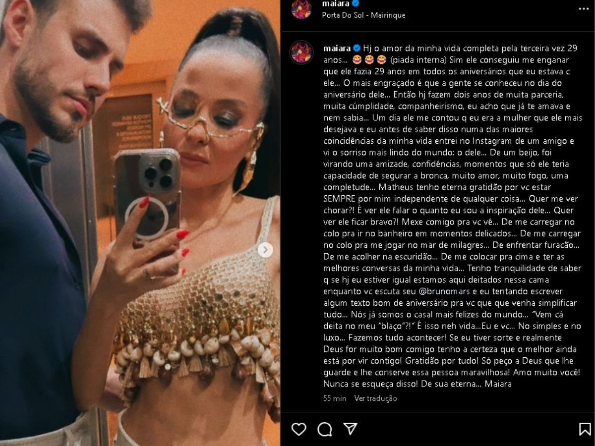 Maiara faz declaracao para Matheus Gabriel