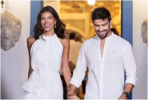 Jakelyne Oliveira e Mariano reúnem familiares em jantar pré-casamento