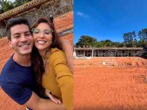Arthur Aguiar e Jheny Santucci celebram construção da primeira casa juntos