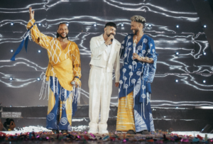 Dilsinho acompanha os Calema em concerto no Estádio da Luz, em Lisboa