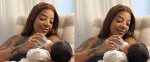 Ludmilla se derrete pela filha Zuri ao dar mamadeira: “É um amor que toca a alma”