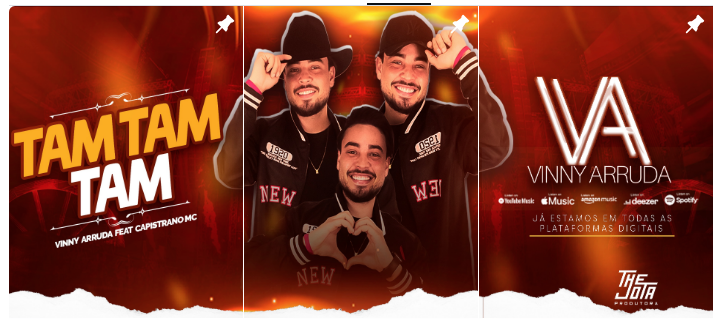 Vinny Arruda comemora sucesso do primeiro hit 'Tam Tam Tam'