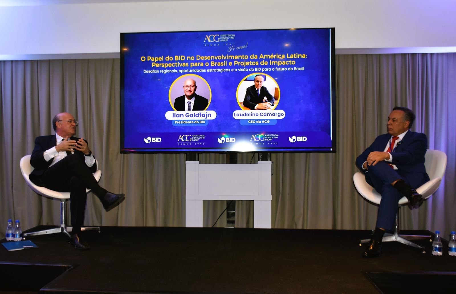 Presidente do BID, Ilan Goldfajn e Laudelino Camargo - Foto: Divulgação