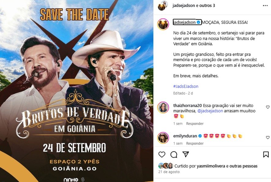 Jads & Jadson Celebram o Sertanejo Raiz com Gravação de DVD em Goiânia 17 WhatsApp Image 2025 09 09 at 7.53.04 PM 1