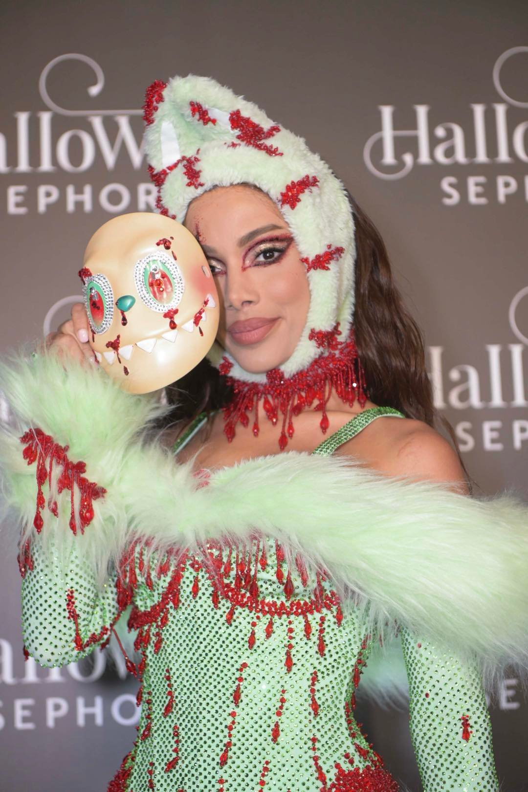 Anitta chegou vestida de "Labubu assassino" no Baile de Halloween da Sephora 18 Anitta - Fotos: Marcelo Bruzzi e Rodrigo Zorzi
