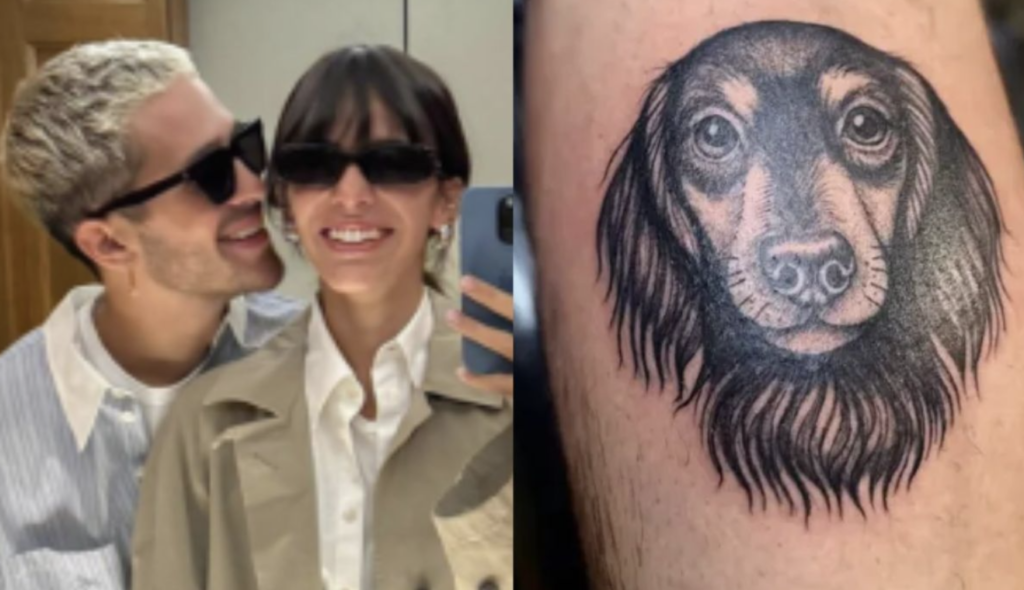 João Guilherme tatua rosto de Haku e homenageia pet adotado com Bruna Marquezine