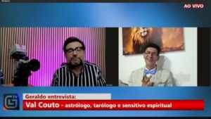 Live de Geraldo Luís com o astrólogo Val Couto supera 104 mil acessos simultâneos e se torna destaque
