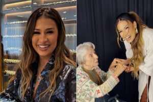 Simone Mendes realiza sonho de fã de 94 anos em encontro emocionante