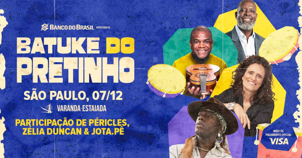 Batuke do Pretinho volta ao Varanda Estaiada com Péricles, Zélia Duncan e Jota.Pê após grande estreia