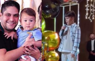 Filho de Jorge, da dupla com Mateus, surpreende ao cantar na escola 13 Filho de Jorge, da dupla com Mateus, surpreende ao cantar na escola