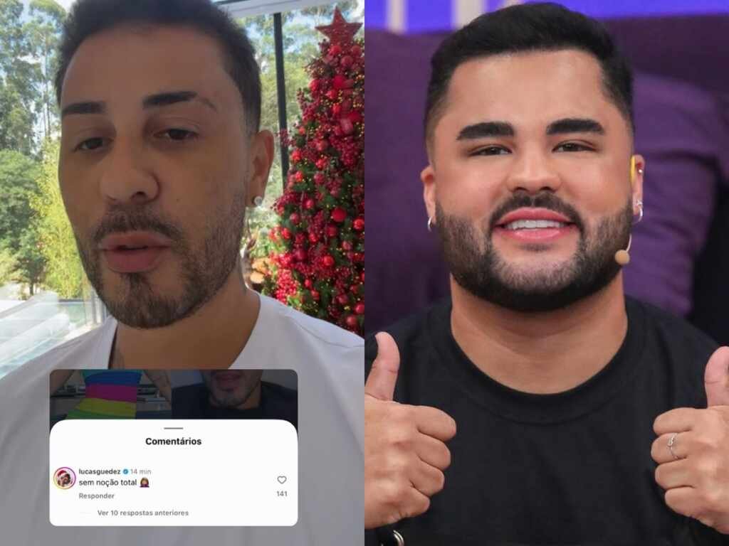 Carlinhos Maia rebate Lucas Guedez após polêmica do “brisadeiro” em festa de Natal Carlinhos Maia rebate Lucas Guedez após polêmica do “brisadeiro” em festa de Natal