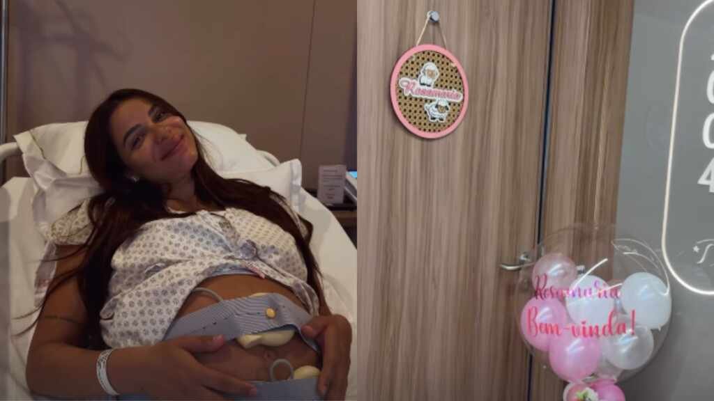Nasce Rosamaria, primeira filha de Key Alves e Bruno Rosa Nasce Rosamaria, primeira filha de Key Alves e Bruno Rosa