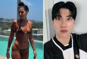 Após cantada em Ana Castela, influencer coreano tira onda: 'Resistindo à tentação'