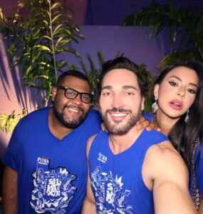 Lucas Estevam marca presença no Camarote Salvador ao lado de John Drops e Rica de Marre