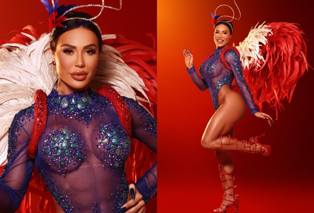 Gracyanne Barbosa celebra volta à Sapucaí após cirurgia no joelho