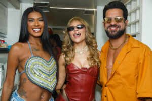 Pocah, Luísa Sonza e Dennis DJ se encontram antes de bloco em São Paulo