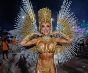 Renata Spallicci aposta em brilho e preparação intensa para desfile da Águia de Ouro