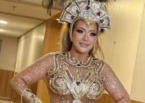 Thais Moreira brilha com fantasia de R$ 150 mil e promete: “Pela minha escola, o céu é o limite!”
