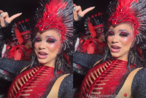 Lexa celebra aniversário no Sambódromo durante Desfile das Campeãs em São Paulo