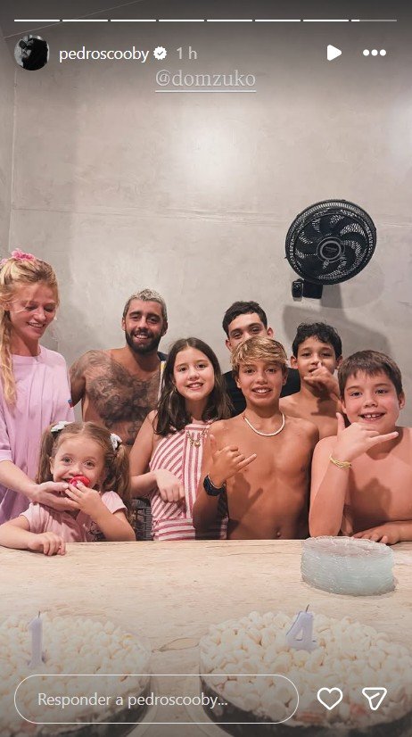 Pedro Scooby reúne os quatro filhos em aniversário de 14 anos do primogênito 17 1774534186 547 Pedro Scooby reune os quatro filhos em aniversario de 14 1