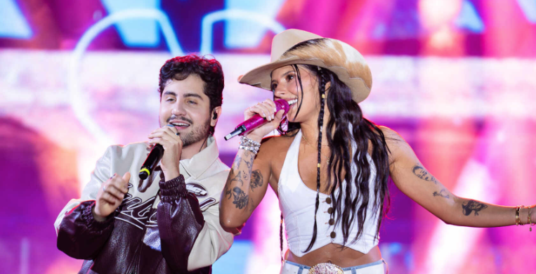 Hugo Henrique surpreende público ao cantar com Ana Castela pela primeira vez no Oz Festival