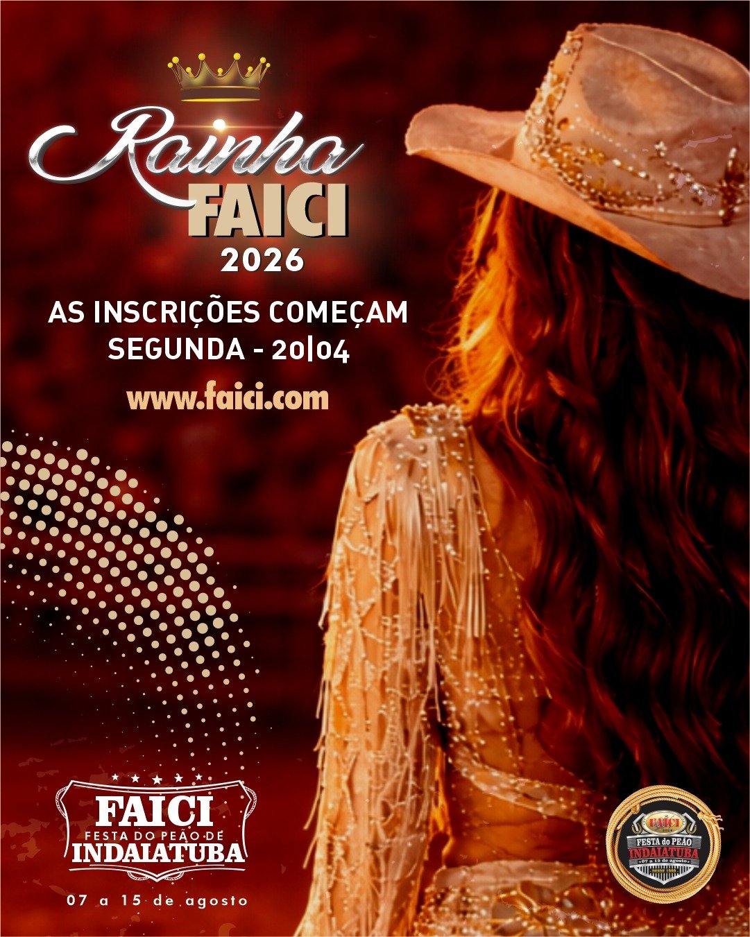 Estão abertas as inscrições para a Rainha FAICI 2026 20 9bc18c66 bcd8 42a8 ba97 a5e975d29c15