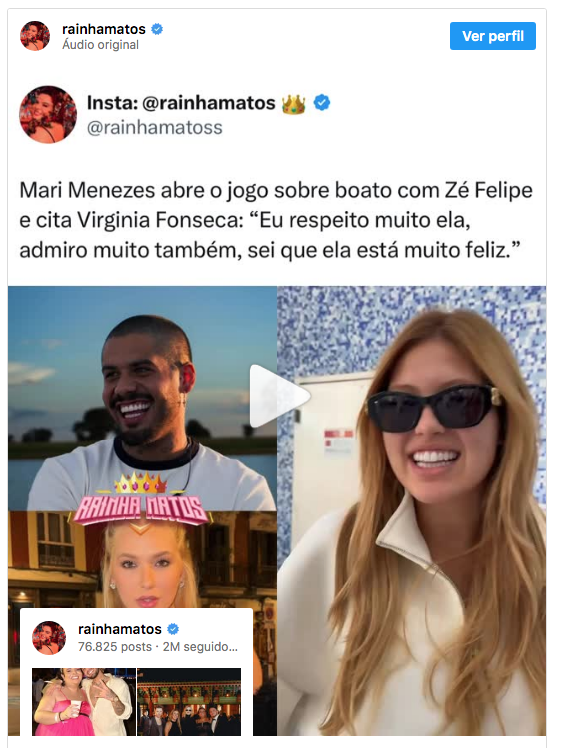 Mari Menezes se pronuncia após rumores com Zé Felipe e esclarece relação 17 Captura de Tela 2026 04 16 as 16.51.58