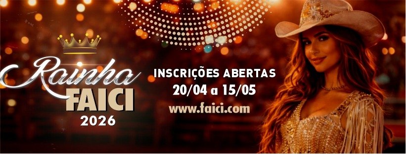 Estão abertas as inscrições para a Rainha FAICI 2026 19 b4f40cac 8788 48c5 9579 88ffa93f774e