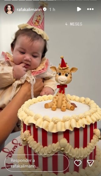 Rafa Kalimann encanta ao celebrar os 4 meses da filha Zuza com festa temática